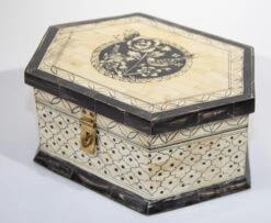Hexagonal Shape Large Moorish Mughal Raj Decorative Jewelry Box -CHAIRISH Shop hexagonal shape large moorish mughal raj decorative jewelry box 8110