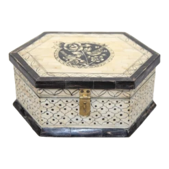Hexagonal Shape Large Moorish Mughal Raj Decorative Jewelry Box