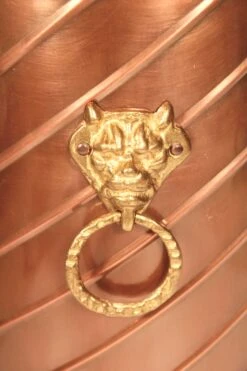 Hollywood Regency Brass And Copper Cane Holder / Umbrella Stand -CHAIRISH Shop hollywood regency brass and copper cane holder umbrella stand 9763