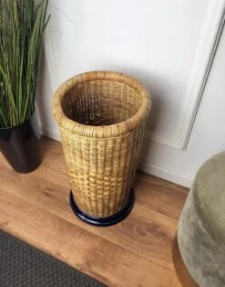Italian Blue Bamboo Rattan Ceramic Base Umbrella Stand -CHAIRISH Shop italian blue bamboo rattan ceramic base umbrella stand 5648