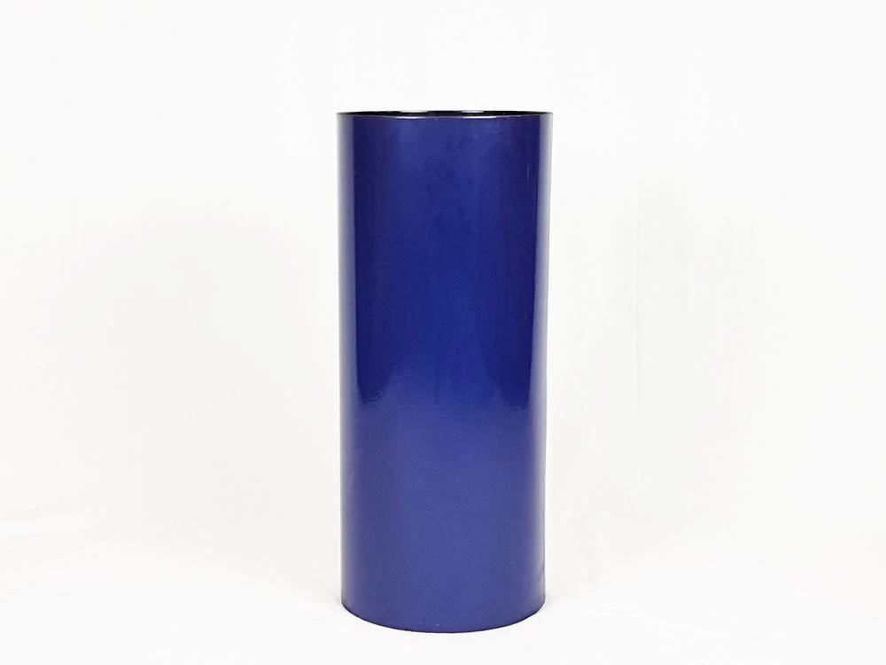 Italian Blue, White & Black Enameled Metal Umbrella Stand, 1960s 11 Italian Blue, White & Black Enameled Metal Umbrella Stand, 1960s - Image 9