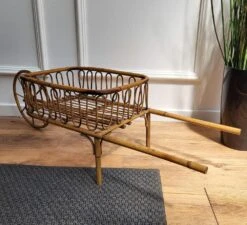 Italian Bohemian French Riviera Magazine Wheelbarrow In Bamboo And Rattan, 1960s -CHAIRISH Shop italian bohemian french riviera magazine wheelbarrow in bamboo and rattan 1960s 1329