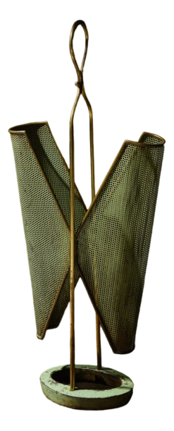 Italian Brass Umbrella Holder, 1950s