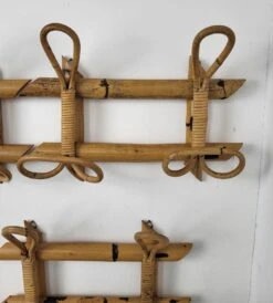 Italian French Bamboo Rattan Coat Hanger, 1960s -CHAIRISH Shop italian french bamboo rattan coat hanger 1960s 7660