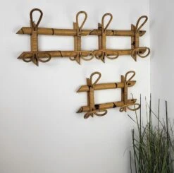 Italian French Bamboo Rattan Coat Hanger, 1960s -CHAIRISH Shop italian french bamboo rattan coat hanger 1960s 8582