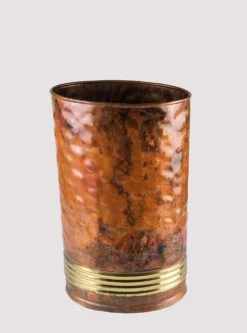 Italian Hand Hammered Copper & Brass Umbrella Stand -CHAIRISH Shop italian hand hammered copper and brass umbrella stand 7462