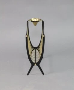 Italian Newspaper Rack In Metal With Brass Ashtray, 1950 -CHAIRISH Shop italian newspaper rack in metal with brass ashtray 1950 9635