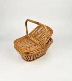 Italian Picnic Basket In Bamboo And Rattan, 1960s -CHAIRISH Shop italian picnic basket in bamboo and rattan 1960s 5069