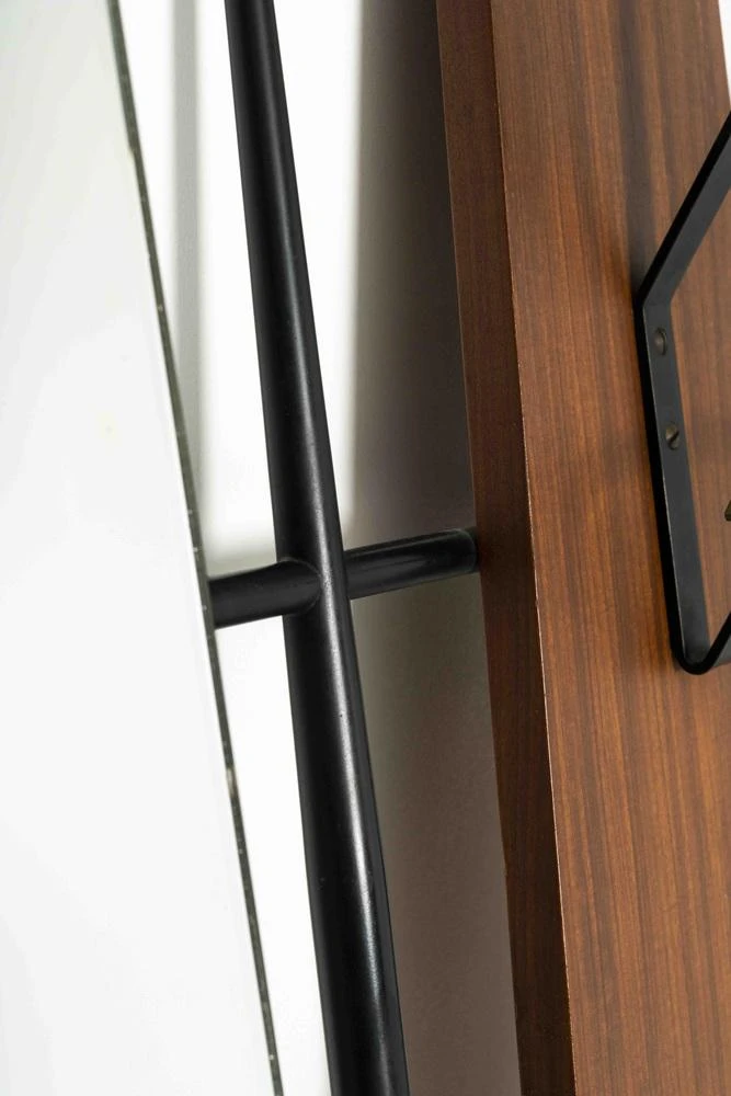 Italian Vintage Coat Rack With Mirror In The Style Of Osvaldo Borsani, 1950s Italy 7 Italian Vintage Coat Rack With Mirror In The Style Of Osvaldo Borsani, 1950s Italy - Image 5