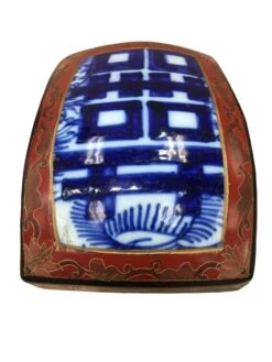 Lacquer Ceramic Blue And White Asian Box -CHAIRISH Shop lacquer ceramic blue and white asian box 3685