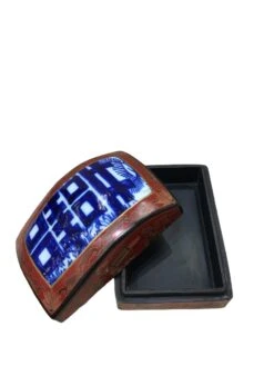 Lacquer Ceramic Blue And White Asian Box -CHAIRISH Shop lacquer ceramic blue and white asian box 8182