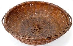 Large Antique American Substantially Made Hand Woven Ash Splint Gathering Basket -CHAIRISH Shop large antique american substantially made hand woven ash splint gathering basket 9877