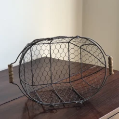 Large Antique Wire Egg Basket -CHAIRISH Shop large antique wire egg basket 1622