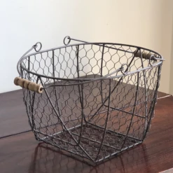 Large Antique Wire Egg Basket -CHAIRISH Shop large antique wire egg basket 2422