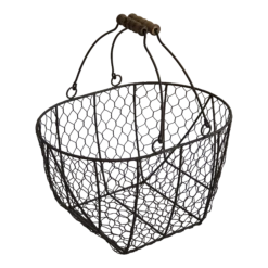 Large Antique Wire Egg Basket