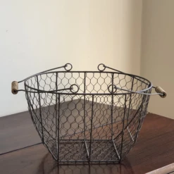 Large Antique Wire Egg Basket -CHAIRISH Shop large antique wire egg basket 6275