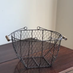 Large Antique Wire Egg Basket -CHAIRISH Shop large antique wire egg basket 8123