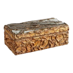 Front Page 35 Large Artist Made Gold Leaf Wooden Box, France 1970s