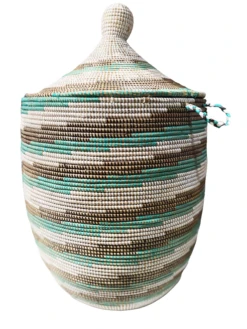 Large Basket With Lid Senegal West Africa 31" H 16 Large Basket With Lid Senegal West Africa 31" H -CHAIRISH Shop large basket with lid senegal west africa 31 h 0651