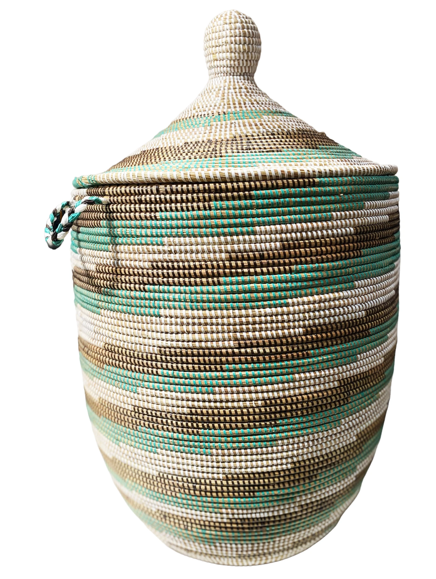 Large Basket With Lid Senegal West Africa 31" H 12 Large Basket With Lid Senegal West Africa 31" H - Image 10