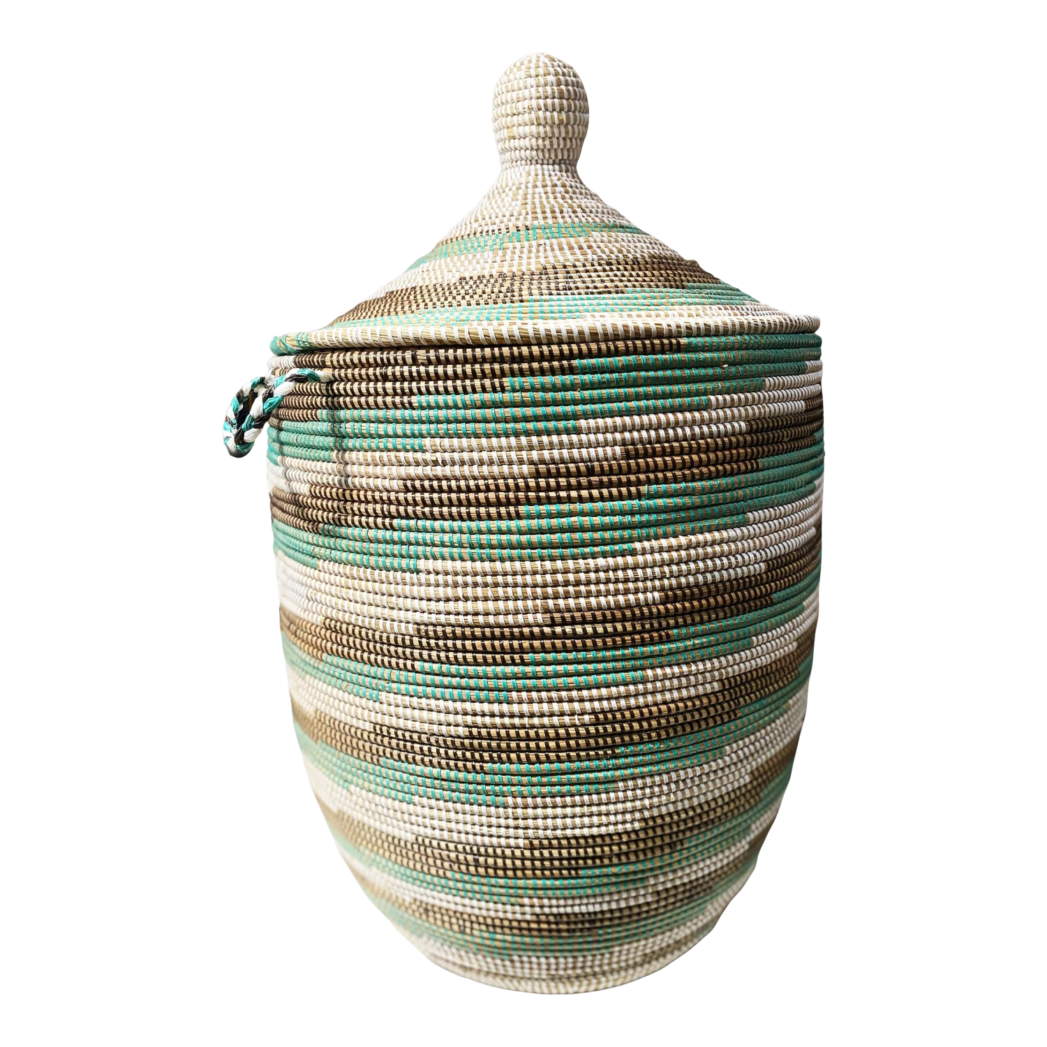 Large Basket With Lid Senegal West Africa 31" H 3 Large Basket With Lid Senegal West Africa 31" H