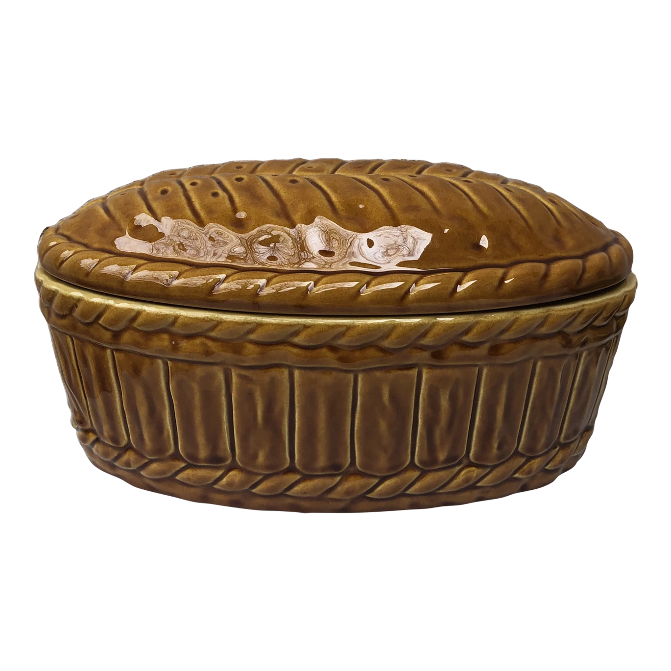 Large Majolica Pate Tureen Caugant Circa 1950 3 Large Majolica Pate Tureen Caugant Circa 1950