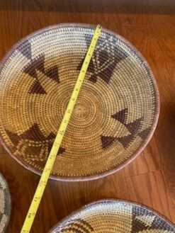 Large Papago Basketry Bowls With Rare Hand-Stitched Hide Bottom - Set Of 2 -CHAIRISH Shop large papago basketry bowls with rare hand stitched hide bottom set of 2 4340