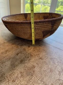 Large Papago Basketry Bowls With Rare Hand-Stitched Hide Bottom - Set Of 2 -CHAIRISH Shop large papago basketry bowls with rare hand stitched hide bottom set of 2 6024