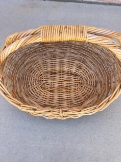 Large Rustic European Woven Rattan/Wicker Gathering Basket -CHAIRISH Shop large rustic european woven rattanwicker gathering basket 6344