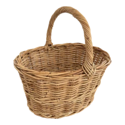 Large Vintage Hand Woven Basket