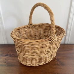 Large Vintage Hand Woven Basket -CHAIRISH Shop large vintage hand woven basket 7537