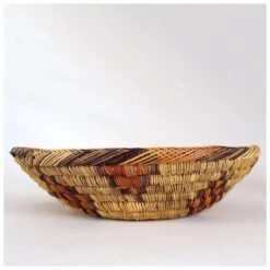 Large Vintage Moroccan Hand Woven Palm Bread Basket -CHAIRISH Shop large vintage moroccan hand woven palm bread basket 4485