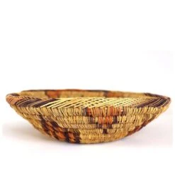 Large Vintage Moroccan Hand Woven Palm Bread Basket -CHAIRISH Shop large vintage moroccan hand woven palm bread basket 8122