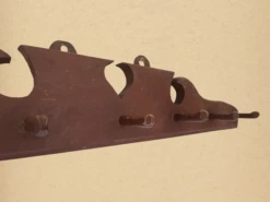 Late 19th Century Antique Carved Peg Rack In Original Red Paint -CHAIRISH Shop late 19th century antique carved peg rack in original red paint 2671