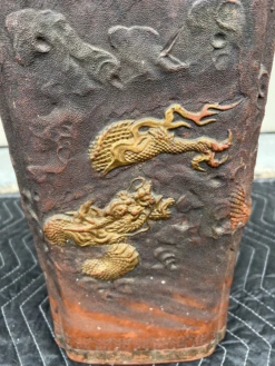 Late 19th Century Japanese Tokoname Terra Cotta Pottery Umbrella Stand -CHAIRISH Shop late 19th century japanese tokoname terra cotta pottery umbrella stand 5862