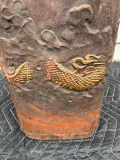 Late 19th Century Japanese Tokoname Terra Cotta Pottery Umbrella Stand -CHAIRISH Shop late 19th century japanese tokoname terra cotta pottery umbrella stand 7498