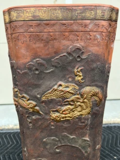 Late 19th Century Japanese Tokoname Terra Cotta Pottery Umbrella Stand -CHAIRISH Shop late 19th century japanese tokoname terra cotta pottery umbrella stand 9194