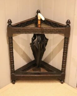 Late 19th Century Oak Corner Stick Stand -CHAIRISH Shop late 19th century oak corner stick stand 2392