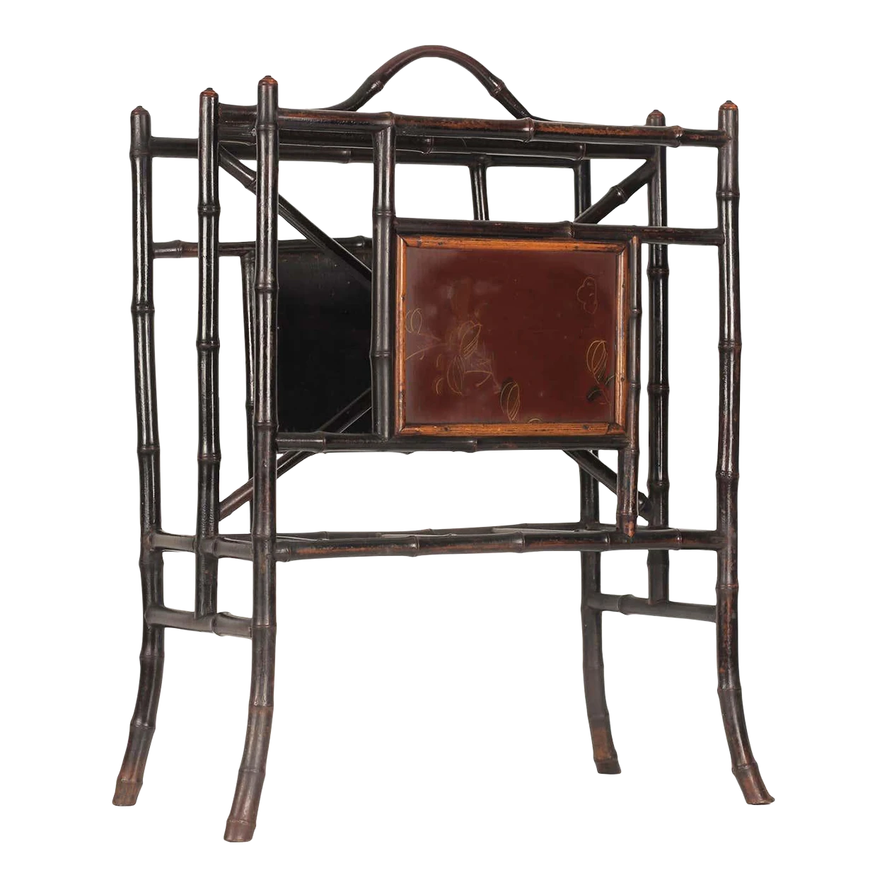 Late 19th Century Victorian Aesthetic Movement Bamboo Magazine Or Newspaper Rack 3 Late 19th Century Victorian Aesthetic Movement Bamboo Magazine Or Newspaper Rack
