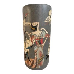 Late 20th Century Art Deco Japanese Motif Umbrella Stand