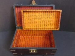 Late 20th Century Chinese Burlwood Keepsake Box With Brass Fittings And Accents -CHAIRISH Shop late 20th century chinese burlwood keepsake box with brass fittings and accents 4950