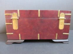Late 20th Century Chinese Burlwood Keepsake Box With Brass Fittings And Accents -CHAIRISH Shop late 20th century chinese burlwood keepsake box with brass fittings and accents 7944