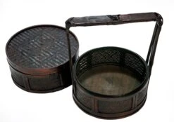 Late 20th Century Chinese Rattan Tiered Lunch Box -CHAIRISH Shop late 20th century chinese rattan tiered lunch box 1891
