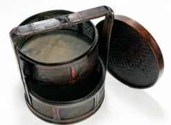 Late 20th Century Chinese Rattan Tiered Lunch Box -CHAIRISH Shop late 20th century chinese rattan tiered lunch box 4551