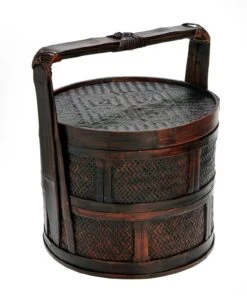 Late 20th Century Chinese Rattan Tiered Lunch Box -CHAIRISH Shop late 20th century chinese rattan tiered lunch box 8382