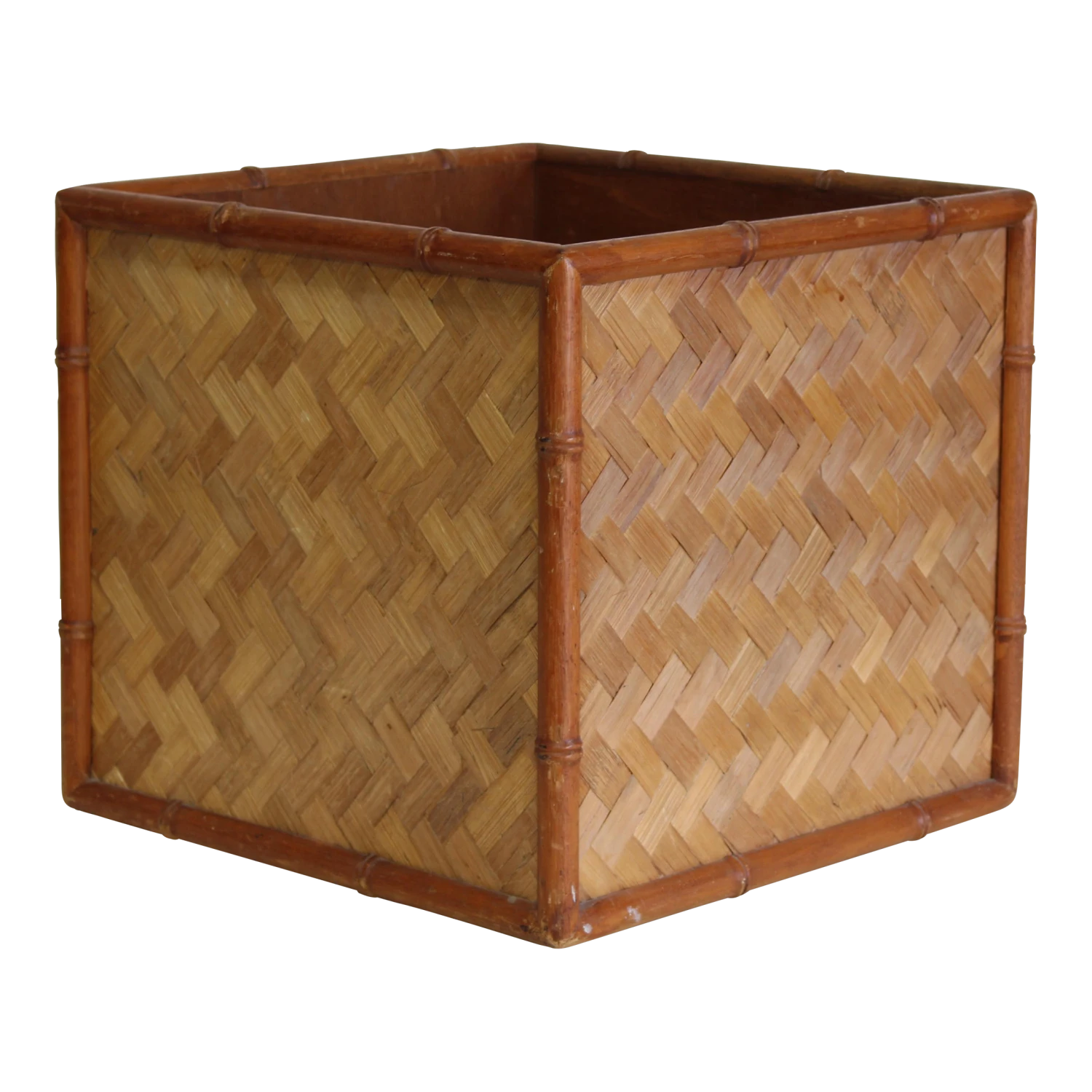 Late 20th Century Vintage Faux Bamboo Decorative Box 3 Late 20th Century Vintage Faux Bamboo Decorative Box