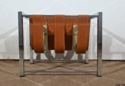 Leather And Chrome Magazine Rack From Novatrend, 1980s -CHAIRISH Shop leather and chrome magazine rack from novatrend 1980s 6550