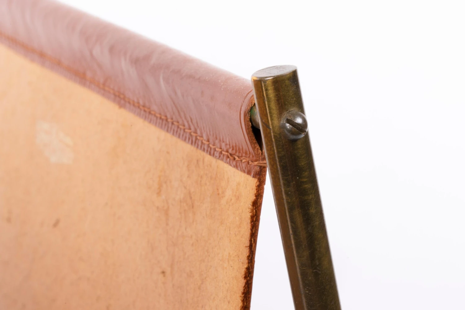 Leather Magazine Rack From Carl Auböck, Austria, 1960s 5 Leather Magazine Rack From Carl Auböck, Austria, 1960s - Image 3