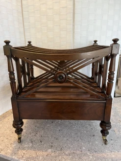 Magazine Rack - 1990s Georgian Style Carved Mahogany Canterbury Rack 16 Magazine Rack - 1990s Georgian Style Carved Mahogany Canterbury Rack -CHAIRISH Shop magazine rack 1990s georgian style carved mahogany canterbury rack 5780