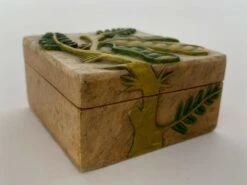 Marble & Polychrome Box With Foliage Decor, 1960s -CHAIRISH Shop marble and polychrome box with foliage decor 1960s 4282